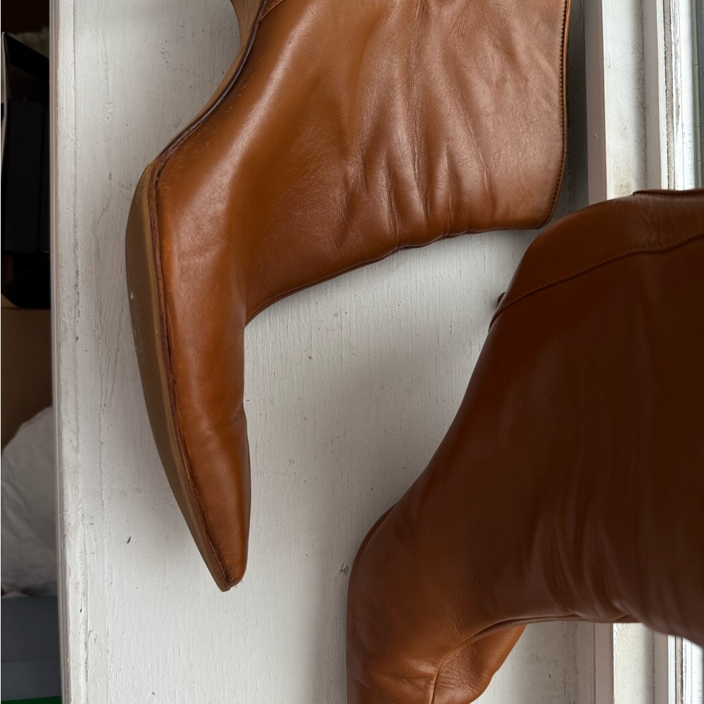 Elegant Brown Leather Ankle Boots
